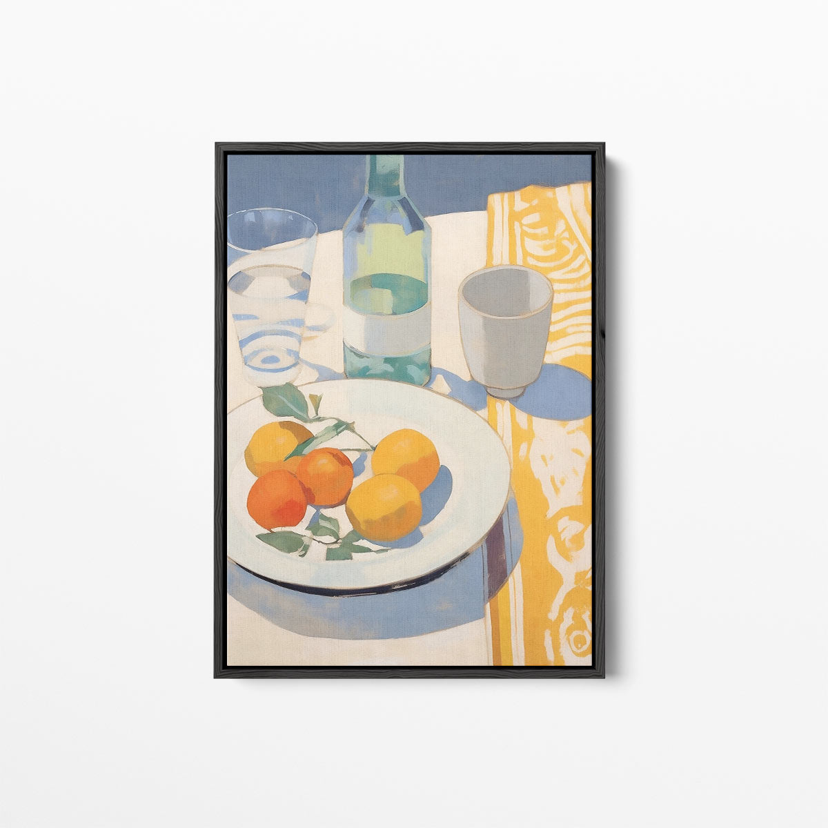 Mediterraanse Stilleven in Zonlicht – canvas kunstwerk als wanddecoratie