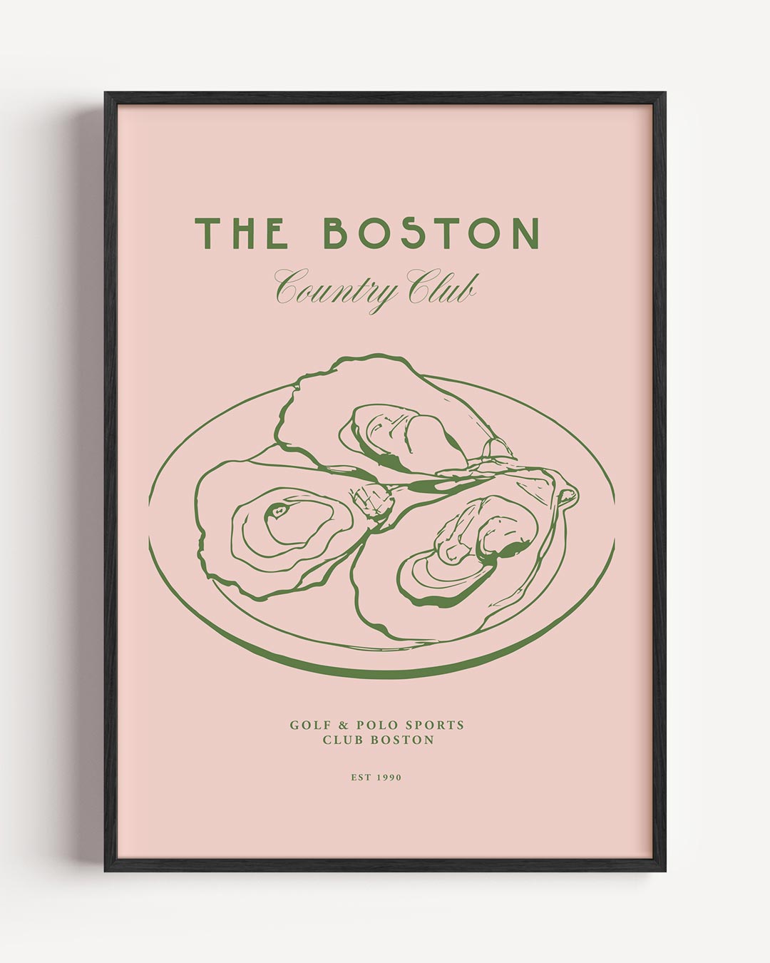 Stijlvolle Boston Country Club – College Club portret poster als wanddecoratie