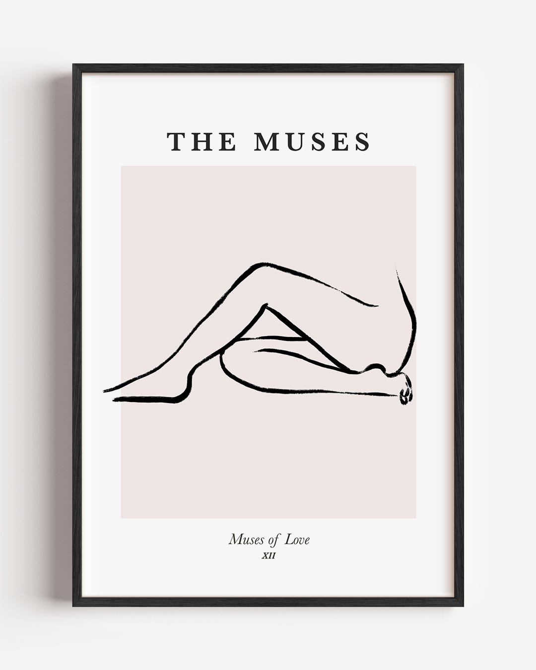 De Muses - Elegante Kunstposter – lijntekening portret poster als wanddecoratie
