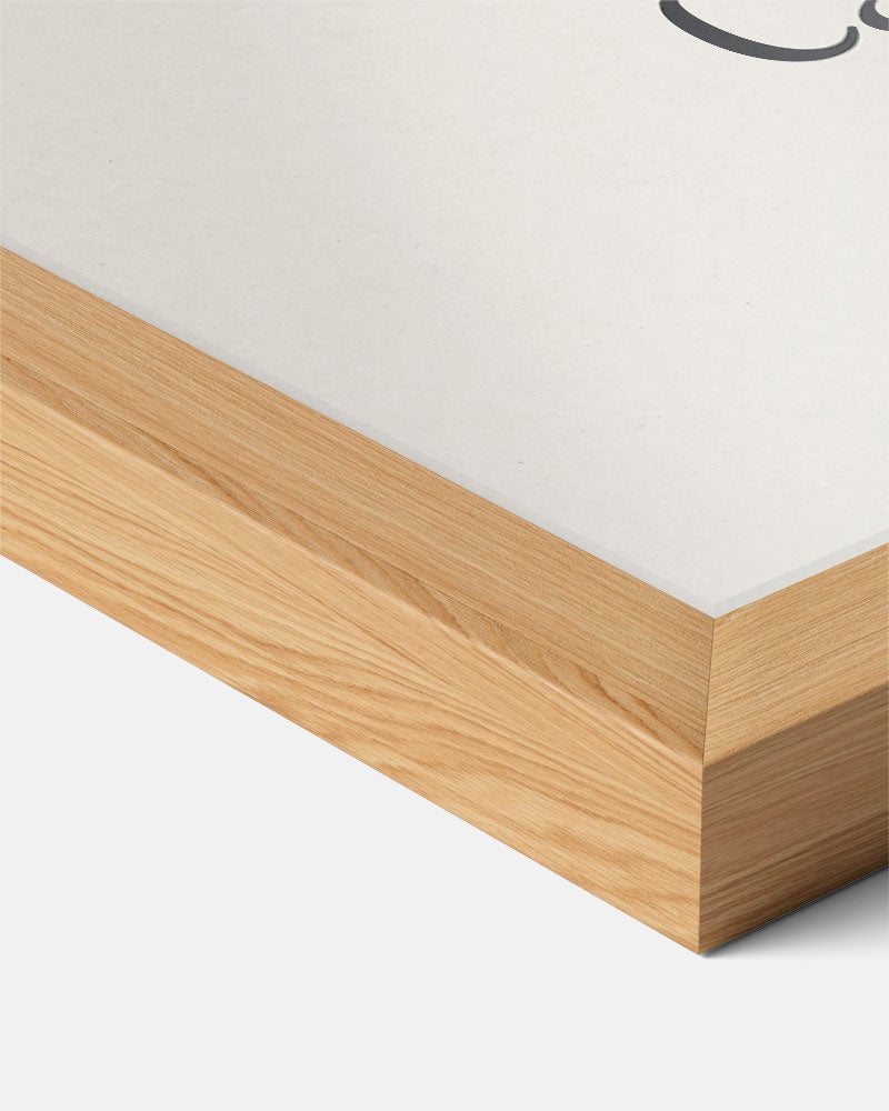 Koffievarianten Design – staande tekst wanddecoratie van WallArtistic