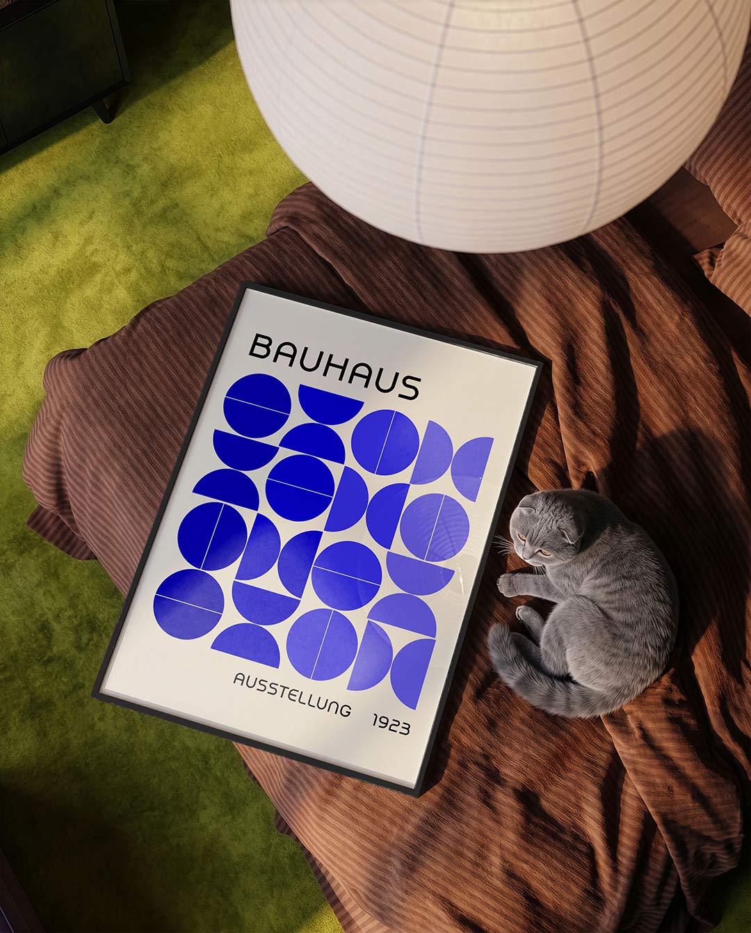 Vormritme en kleur – moderne Bauhaus wandkunst als poster