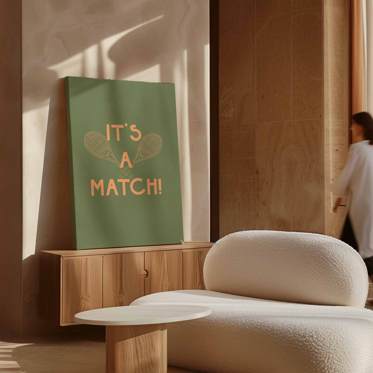 It's a Match Tennis – plexiglas wanddecoratie in portret formaat