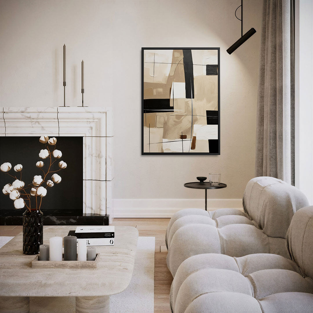 Geometrische vormen – staand wanddecoratie kunstwerk