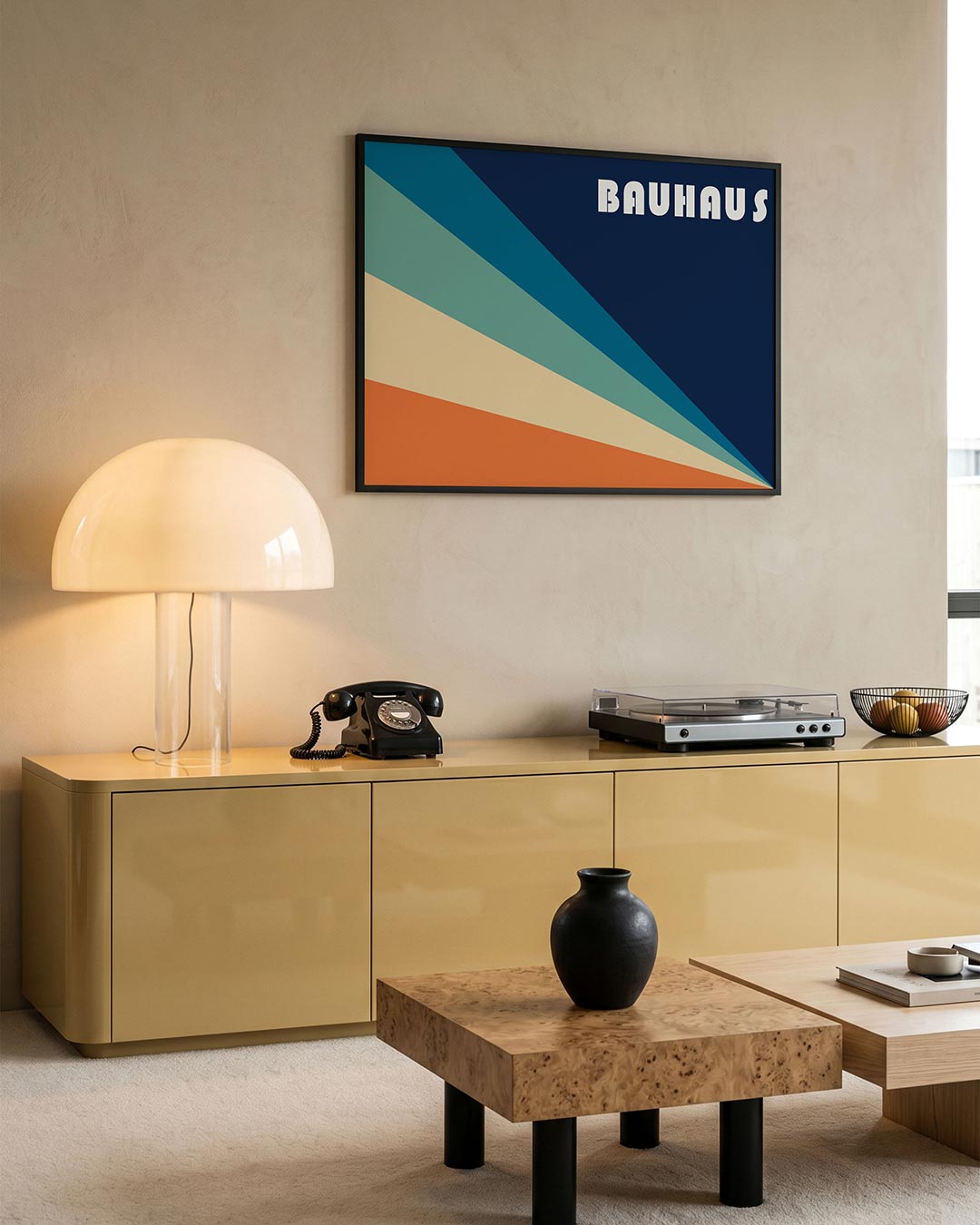 Vorm en kleurvlakken – moderne Bauhaus wandkunst als poster