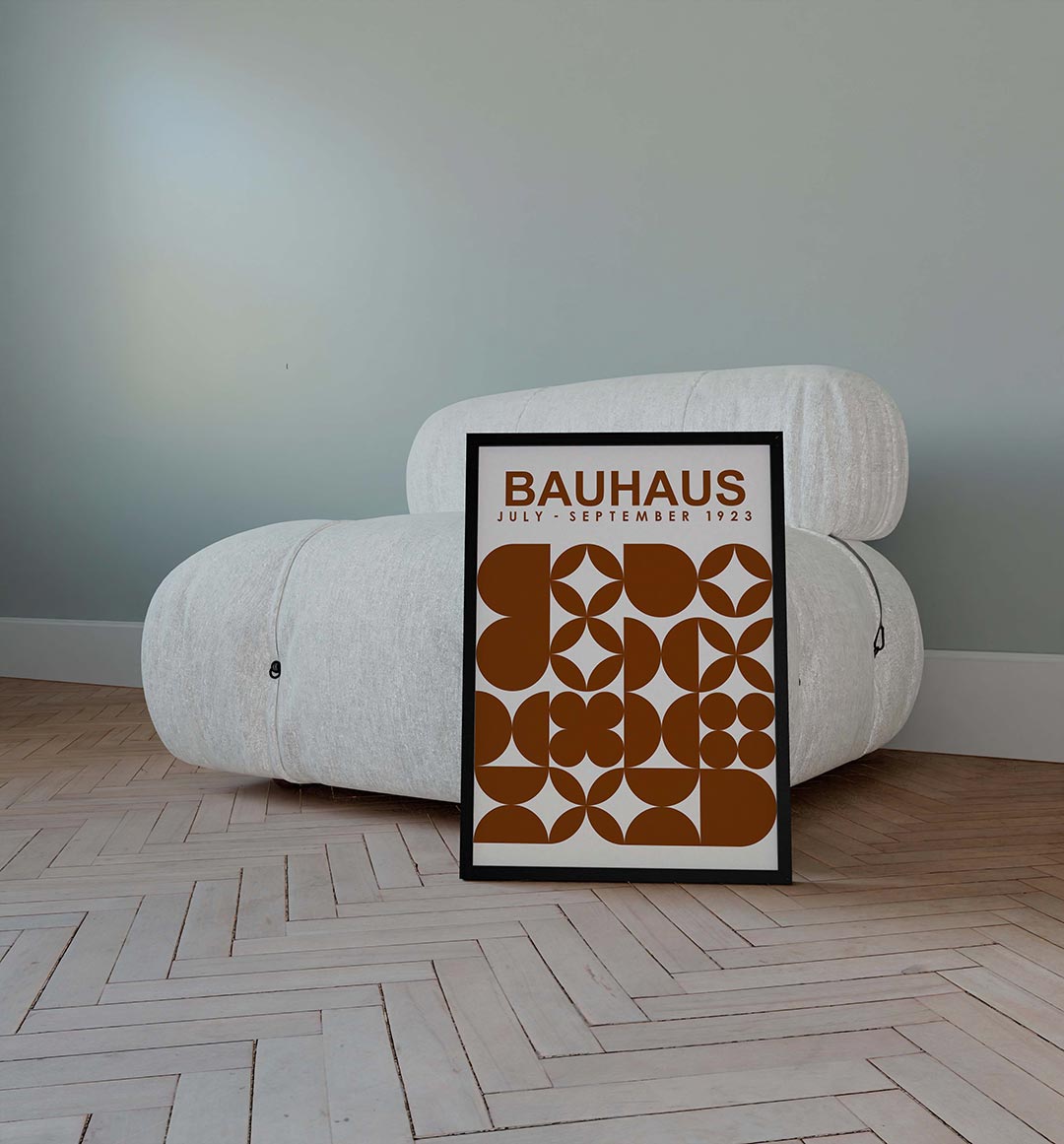 Vormen en vlakken – geometrische poster in Bauhaus-stijl van WallArtistic