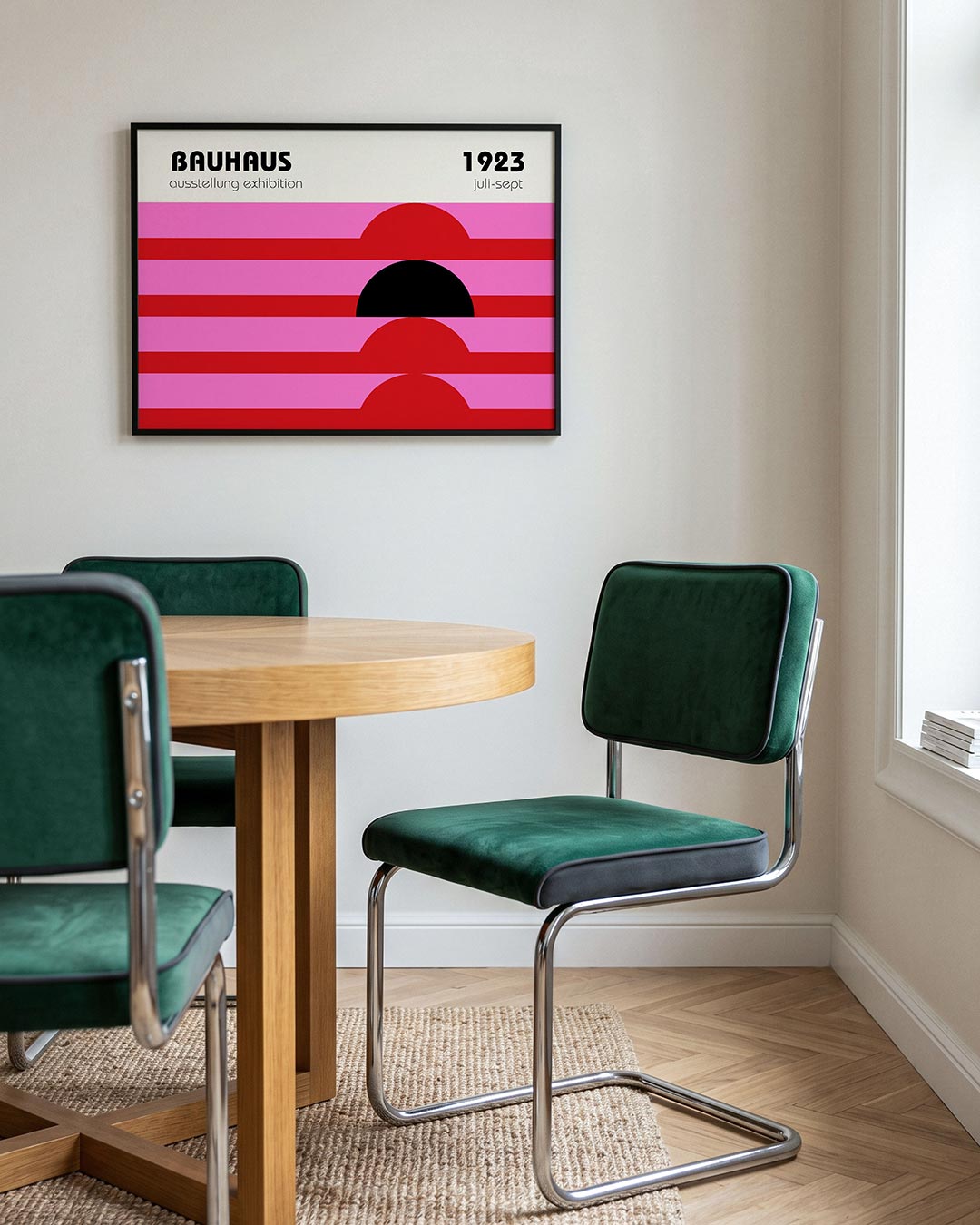Vorm en kleur – liggende Bauhaus poster voor aan de muur
