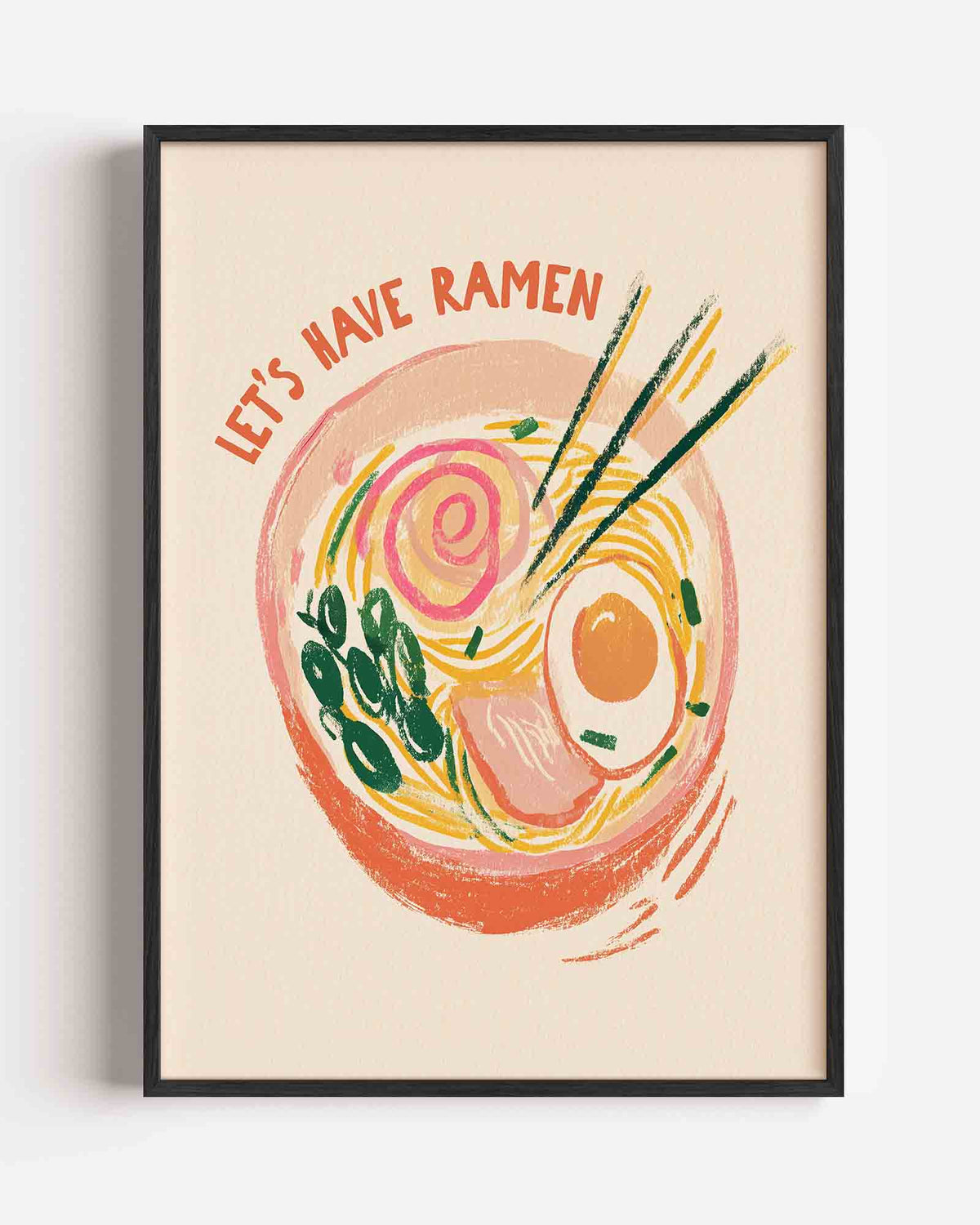 Ramen kom – keuken portret poster als wanddecoratie