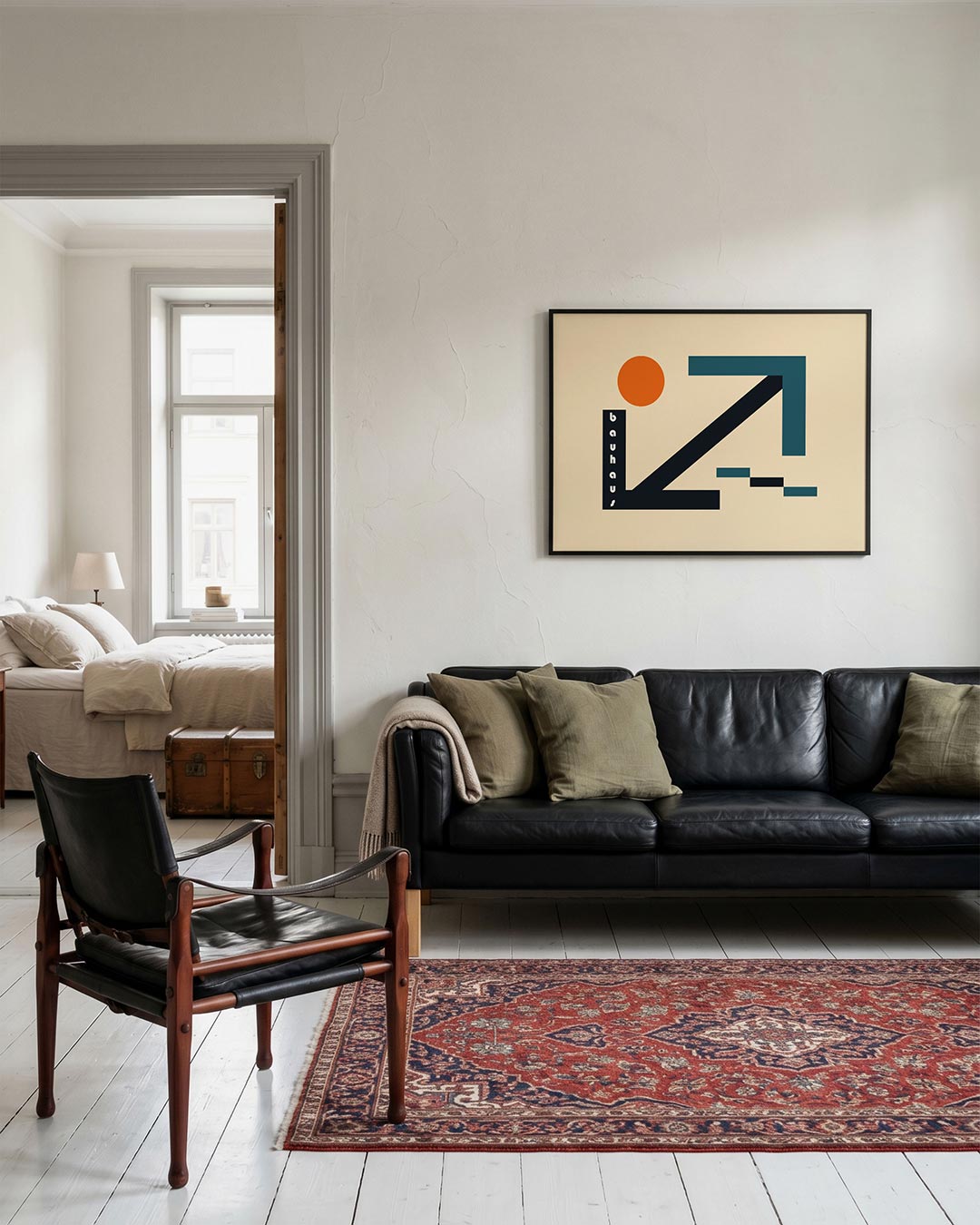 Vorm en balans – geometrische Bauhaus poster in liggend formaat