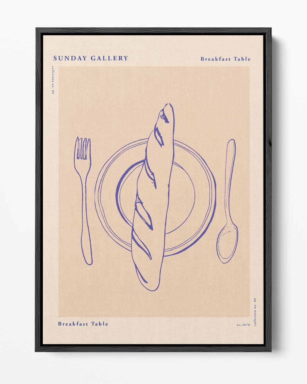 Ontbijttafel Illustratie – portret kunstwerk als wanddecoratie