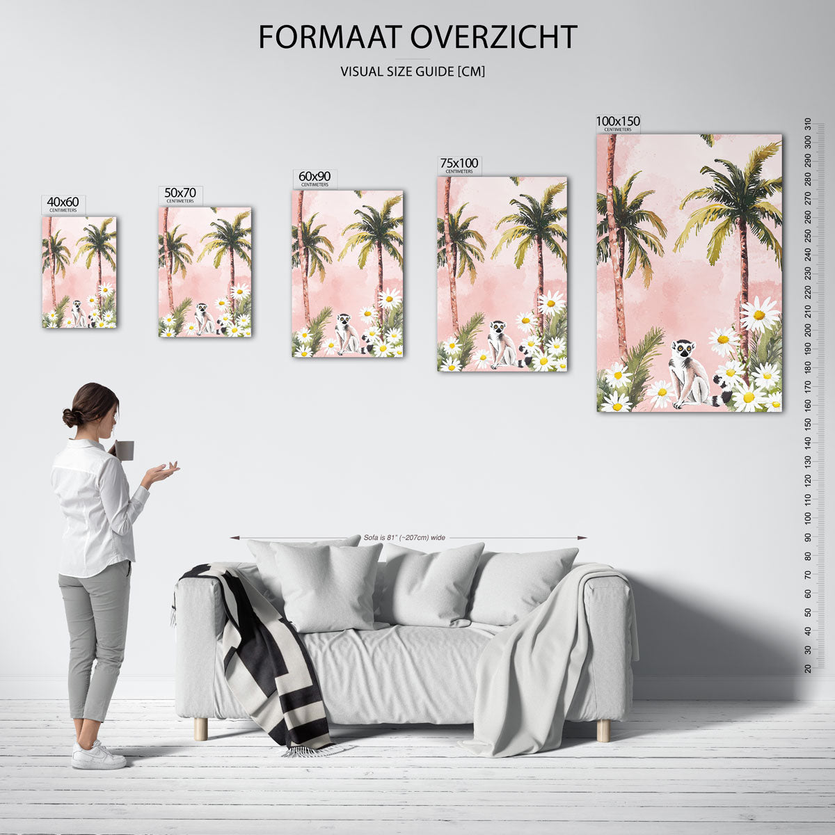 Tropische droom – staand wanddecoratie kunstwerk