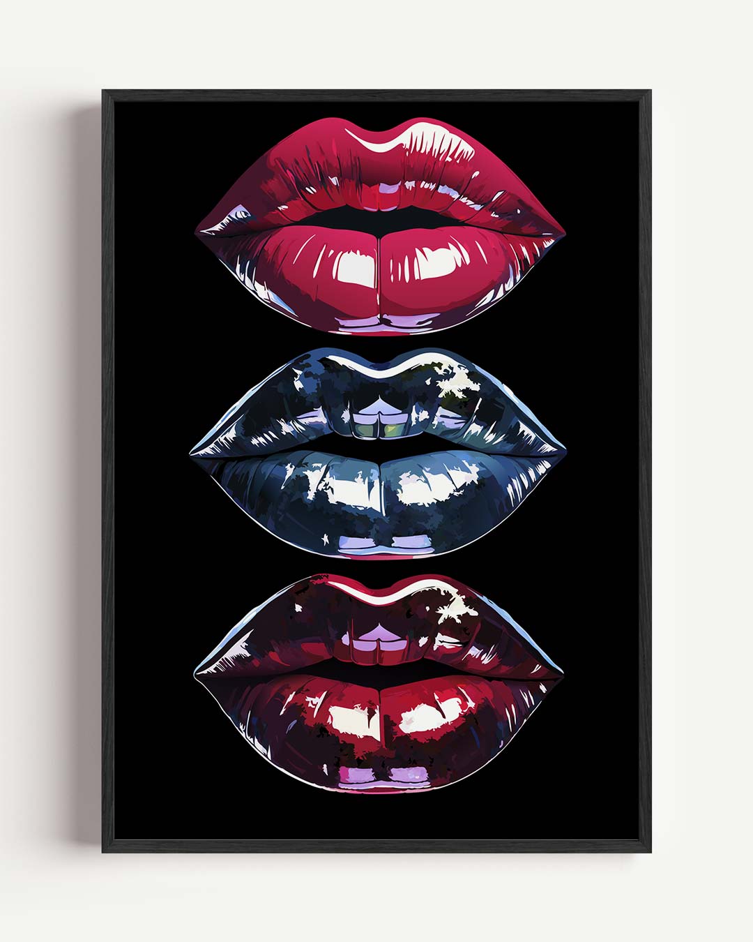 Stijlvolle Lippen – Popart en Streetart portret poster als wanddecoratie