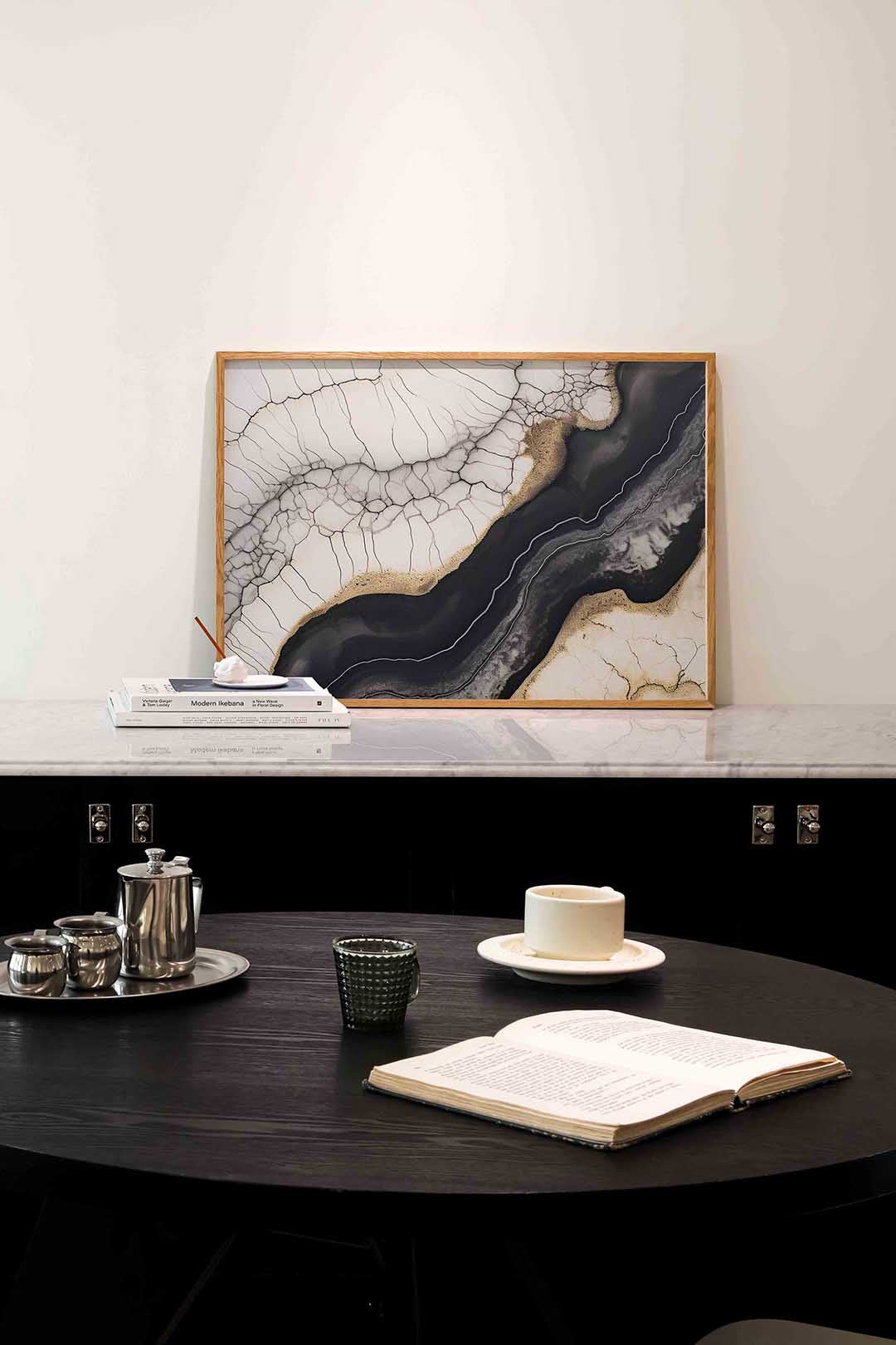 Abstracte lijnen en patronen – abstracte poster in liggend formaat