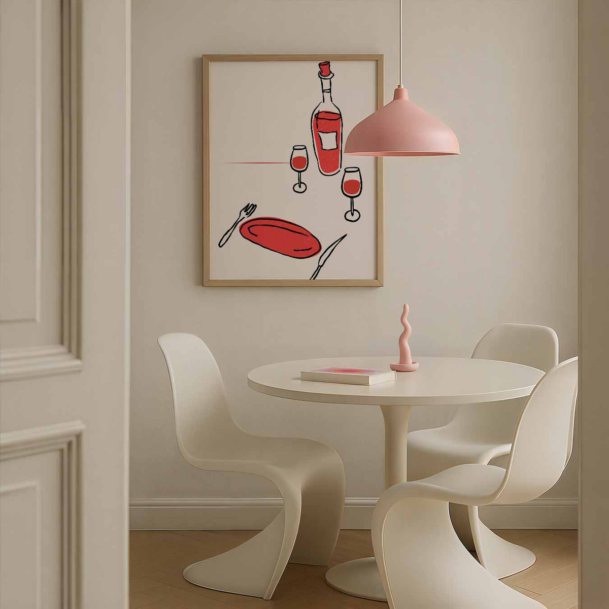 Stijlvolle Wijnavond – culinaire wandkunst als portret poster
