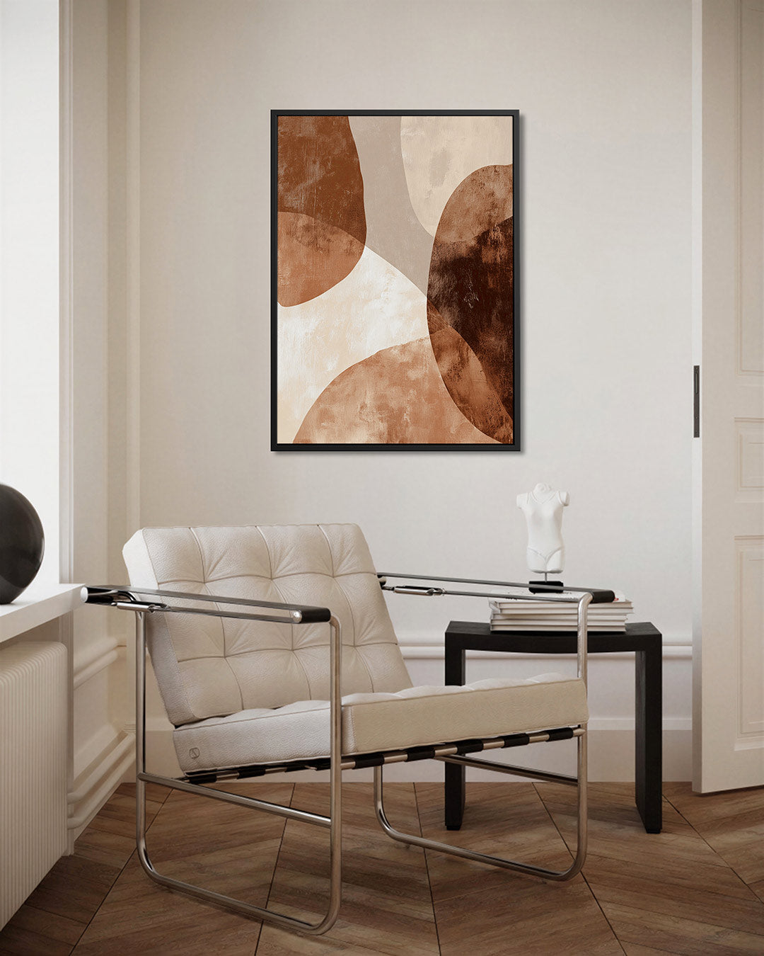 Organische vormen compositie – kunstwerk als stijlvolle wanddecoratie