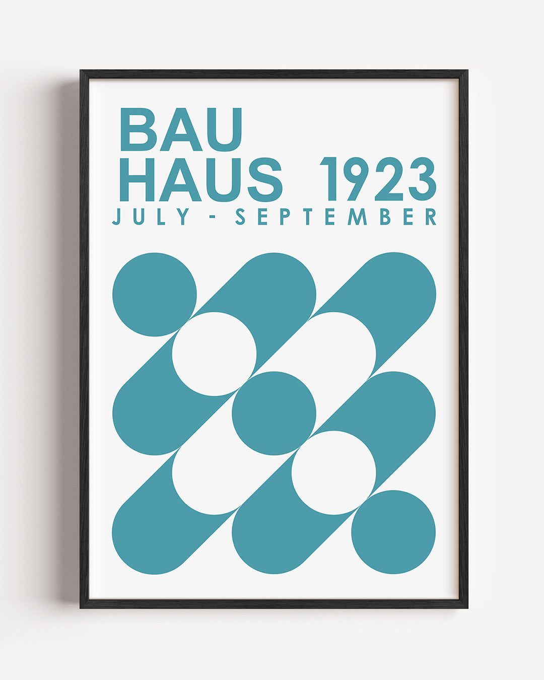 Vormen en vlakken – staande Bauhaus poster als wanddecoratie