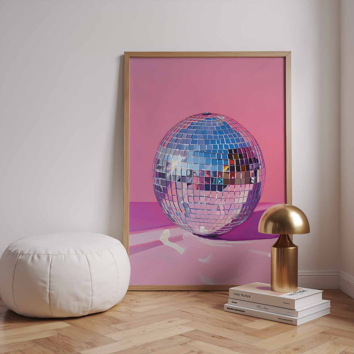 Sprankelende Discobal – urban poster in staand formaat