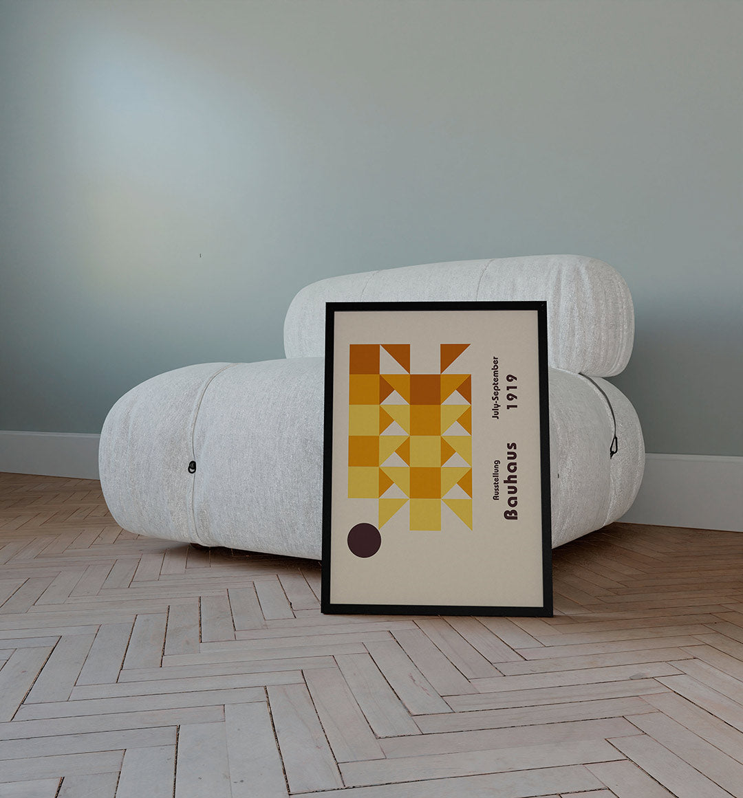 Vormritme en kleur – staande Bauhaus poster voor aan de muur