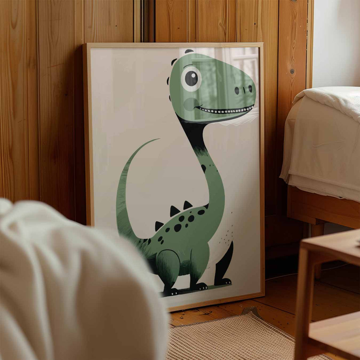 Schattige Dino Vrienden – kinderposter in staand formaat