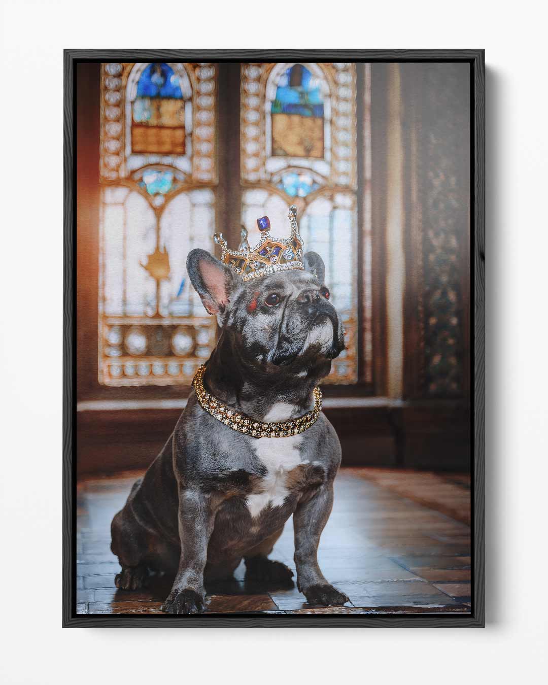 Koninklijke Bulldog Portret – portret kunstwerk als wanddecoratie