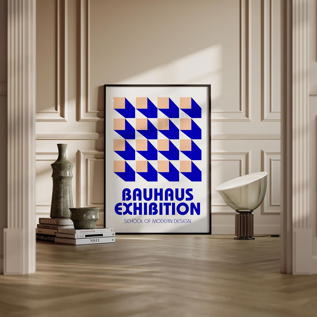 Vorm en schaduw – moderne Bauhaus wandkunst als poster