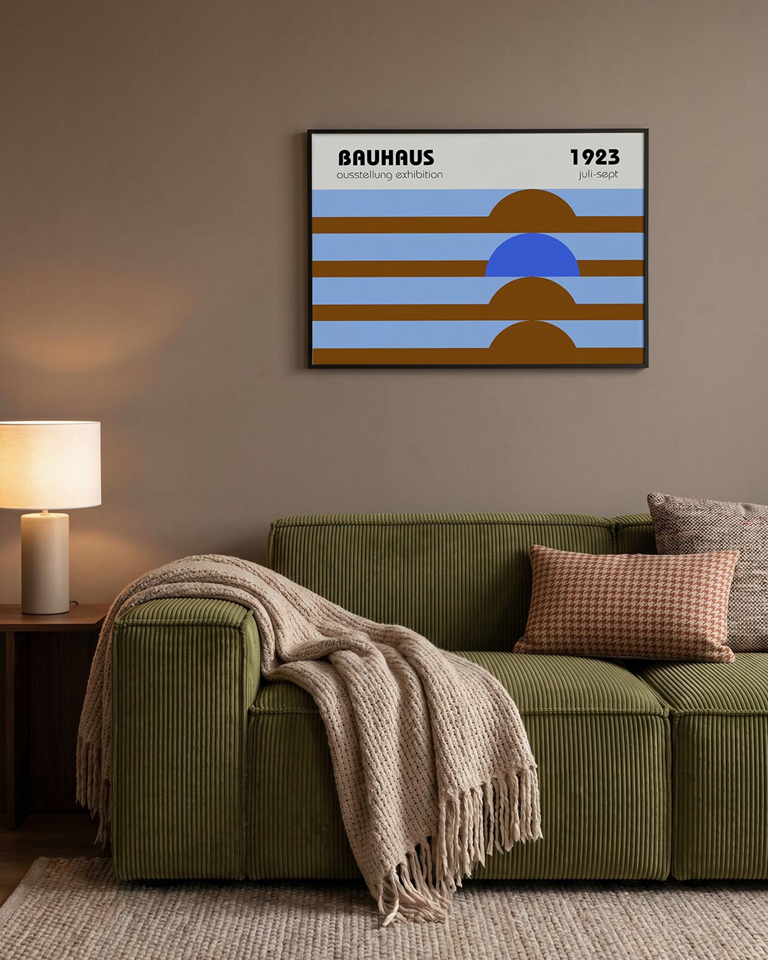 Vorm en balans – geometrische Bauhaus poster in liggend formaat