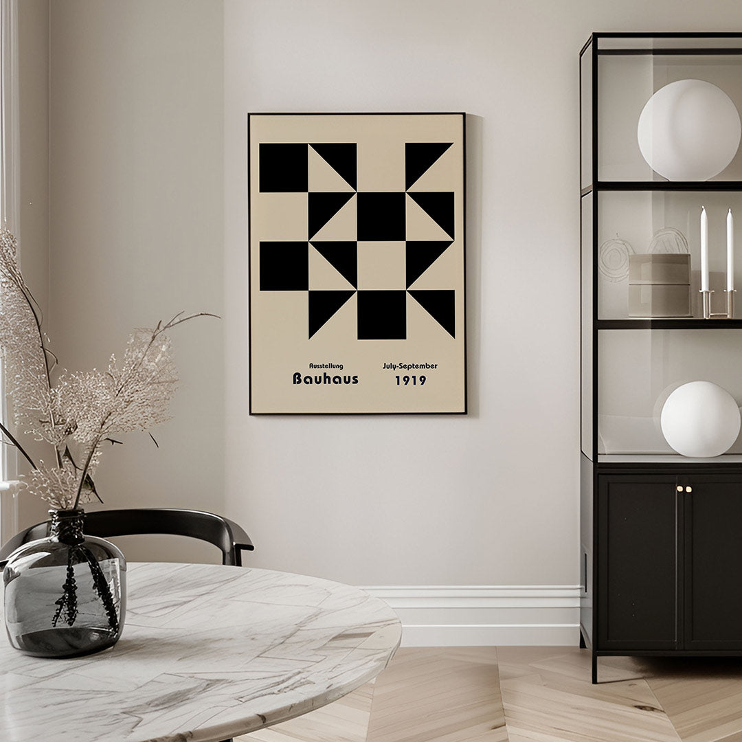 Vorm en balans – geometrische Bauhaus poster in staand formaat