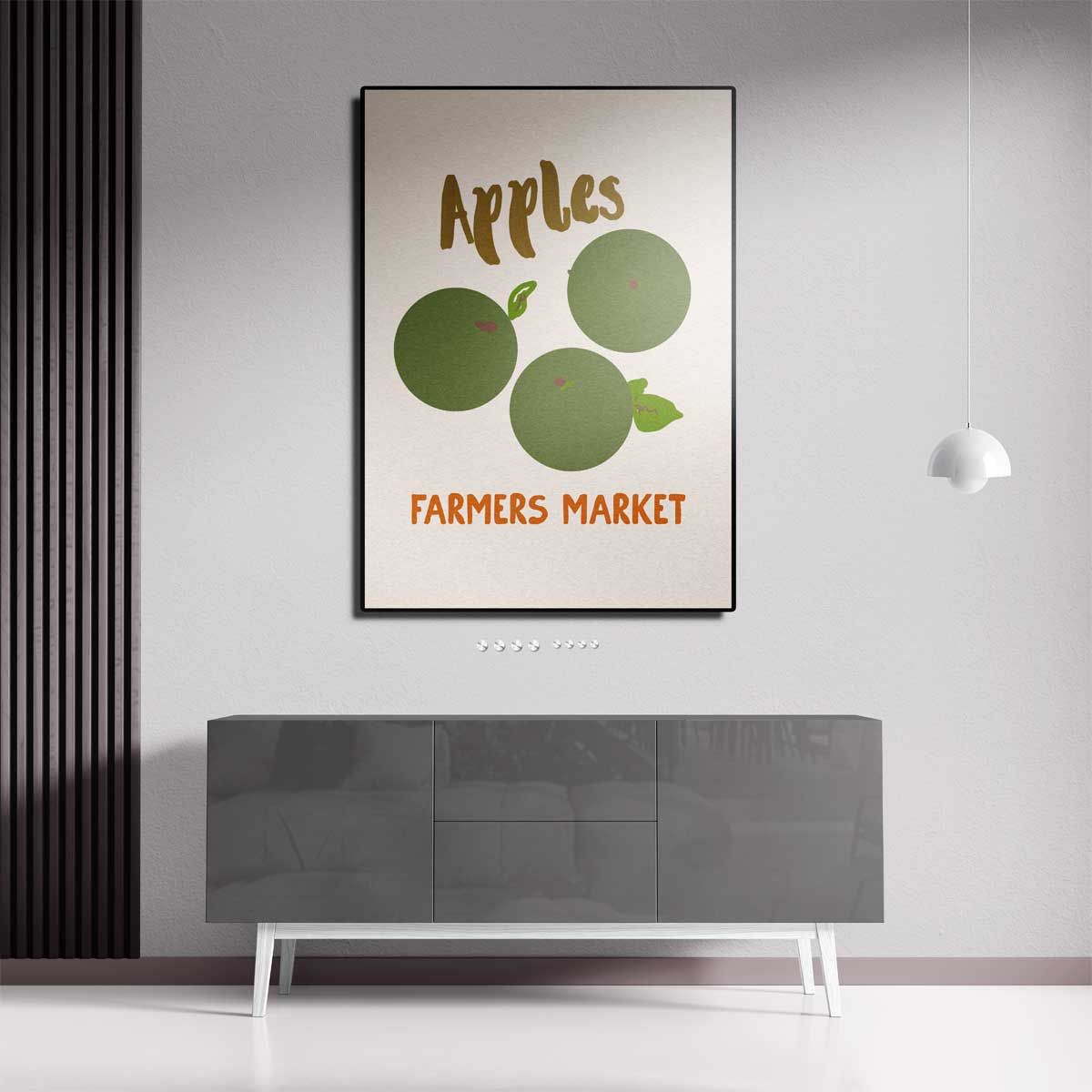 Groene Appelmarkt – modern portret kunstwerk van WallArtistic
