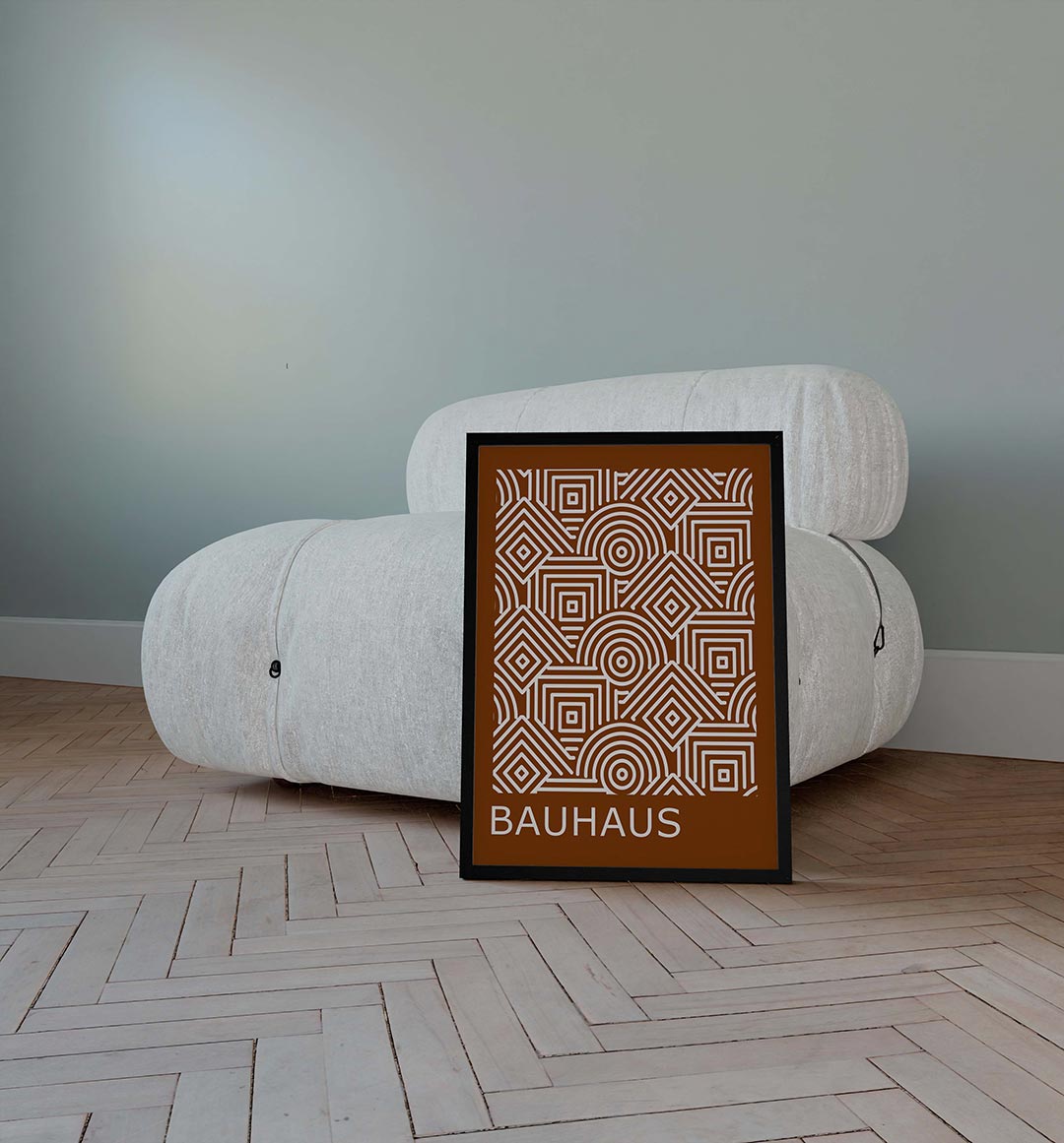 Lijnen en patronen – geometrische poster in Bauhaus-stijl van WallArtistic