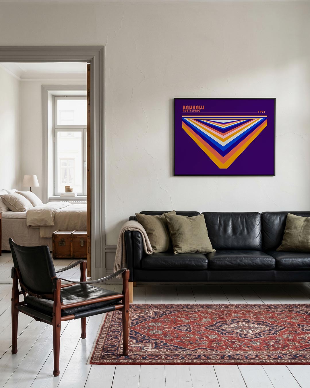 Kleurrijke vormen – geometrische Bauhaus poster in liggend formaat