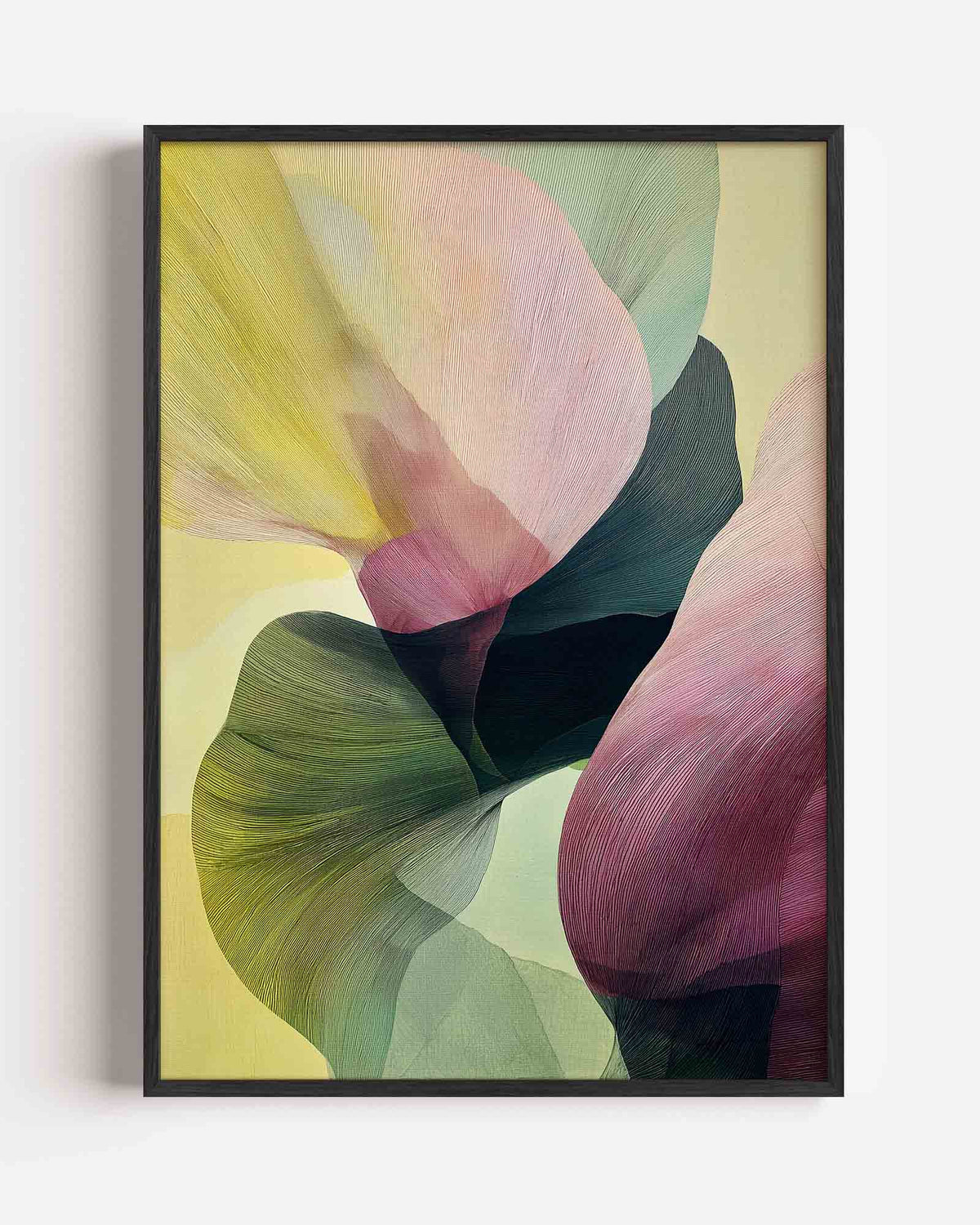 Vloeiende vormen – abstracte portret poster als wanddecoratie