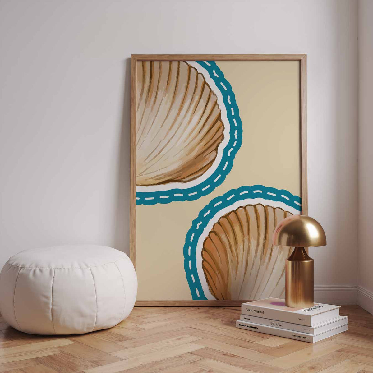 Schelpen Droom – dierenillustratie als portret poster