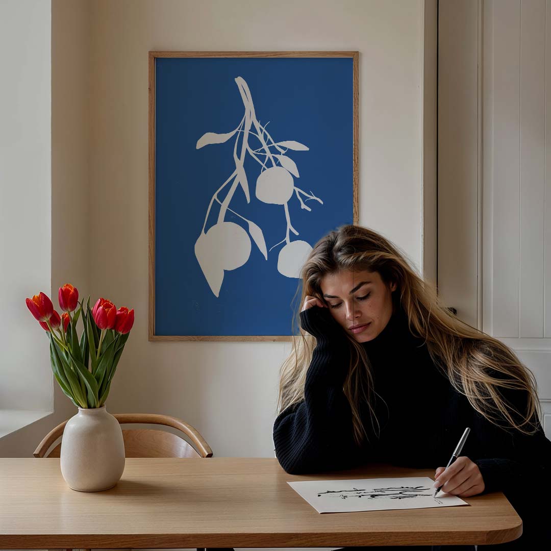 Stijlvolle Botanische – bloemen poster in staand formaat