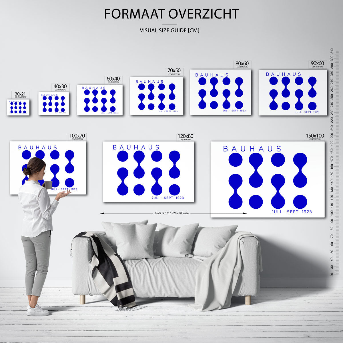 Vorm en ritme – Bauhaus poster als geometrische wanddecoratie