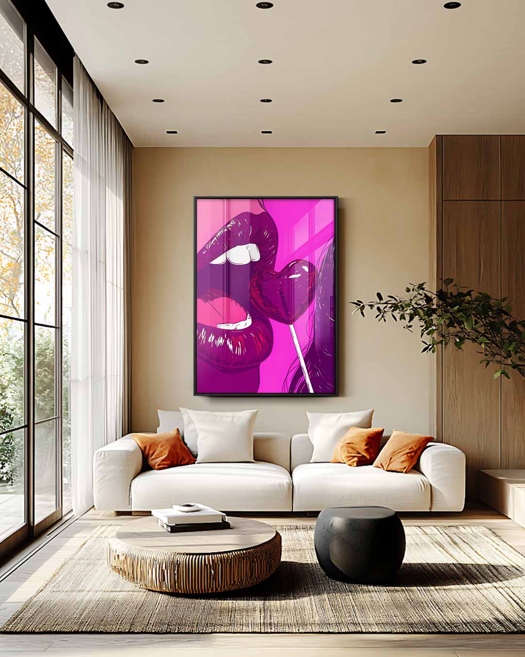 Zoete Verleiding Kunstwerk – modern portret kunstwerk van WallArtistic