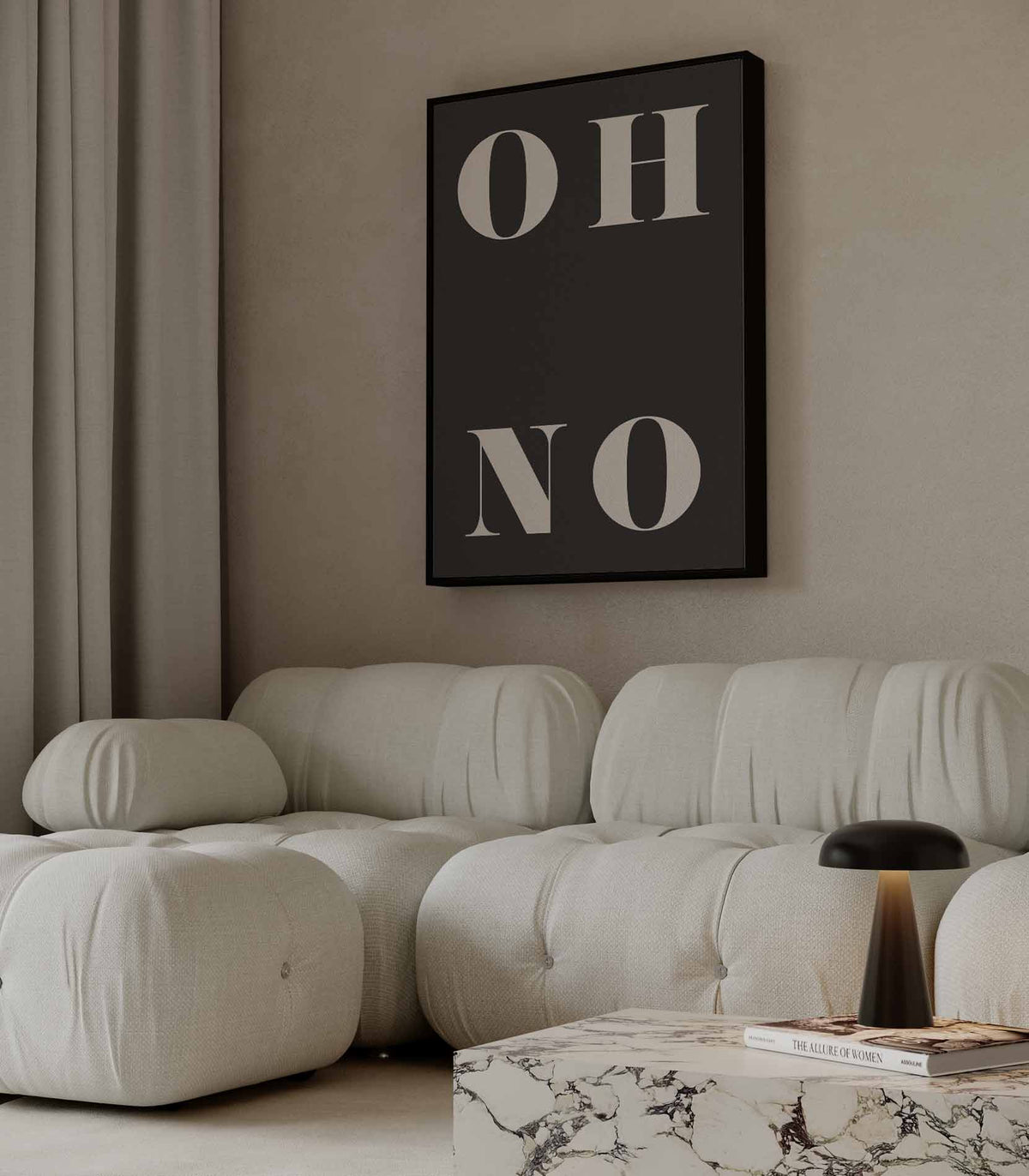 OH NO Typografie Art – portret wandkunst van WallArtistic