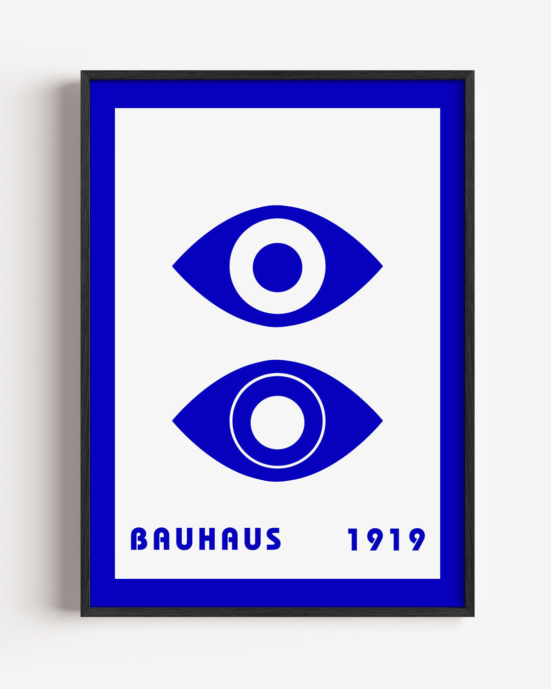 Oogvormen en lijnen – staande Bauhaus poster als wanddecoratie