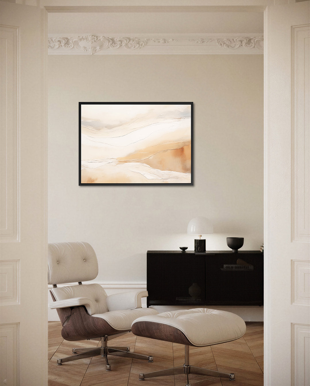 Zachte aardetinten – liggende wanddecoratie