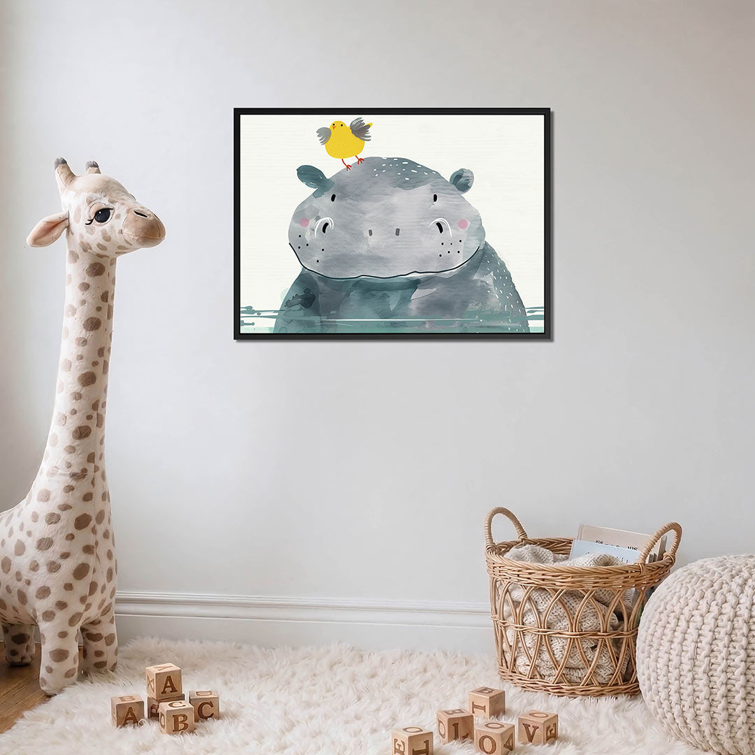 Vrolijke dierenillustratie – Kinder kunstwerk – detail van het kunstwerk