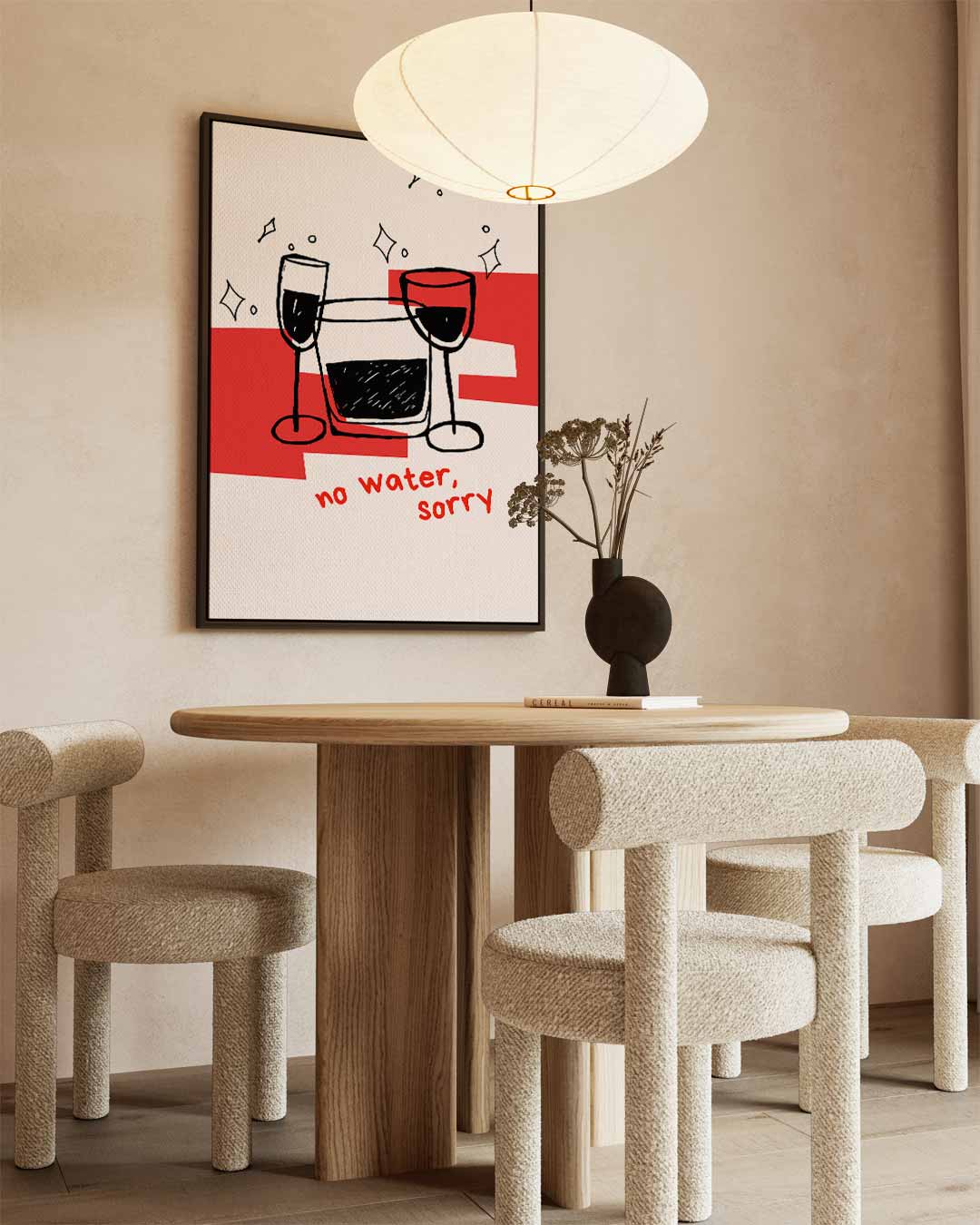 No Water, Sorry – canvas wanddecoratie in portret formaat