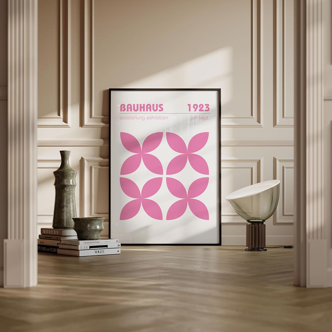 Vormritme en kleur – moderne Bauhaus wandkunst als poster