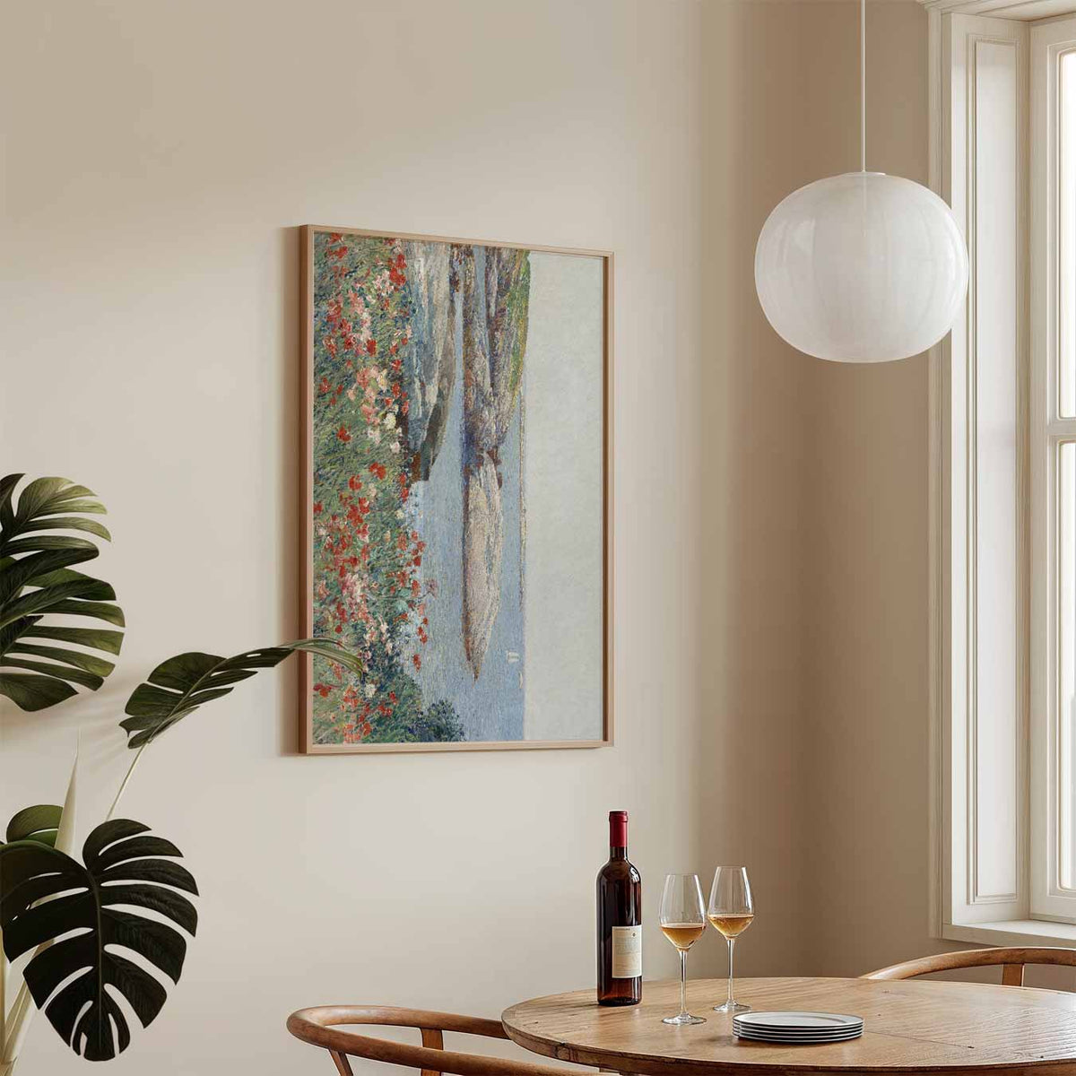 Sprankelende Zomerlandschap – staande Popart wanddecoratie van WallArtistic