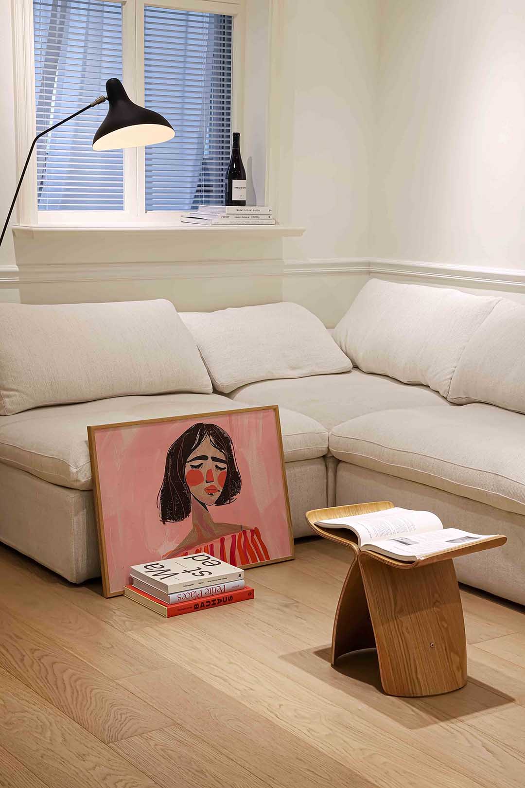 Vrouw met gesloten ogen – vrouwelijke portretkunst als landscape poster
