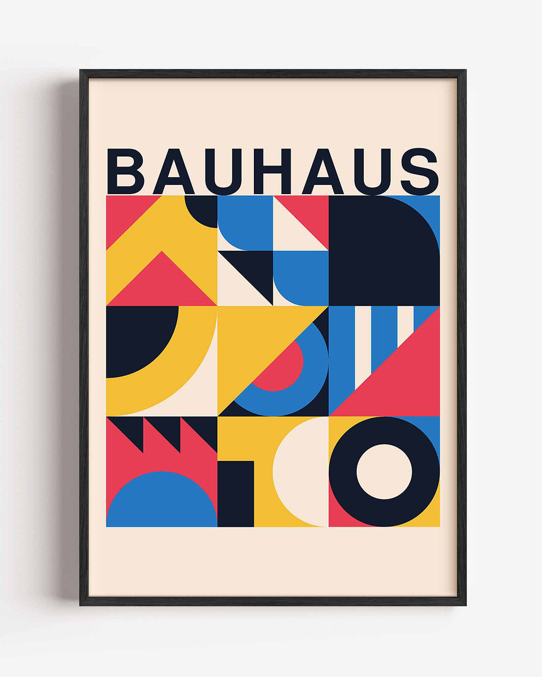 Vorm en kleur – staande Bauhaus poster als wanddecoratie