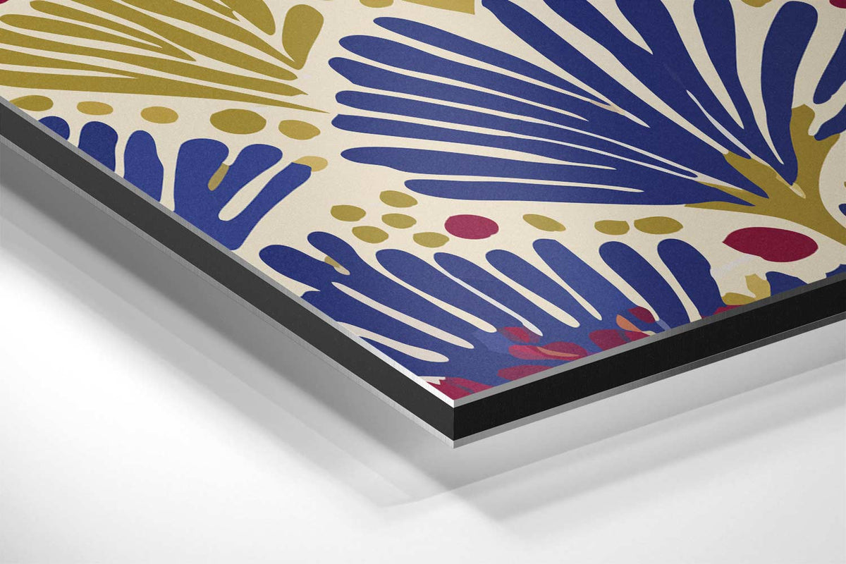 Boho bladerenpatroon – canvas kunstwerk als wanddecoratie