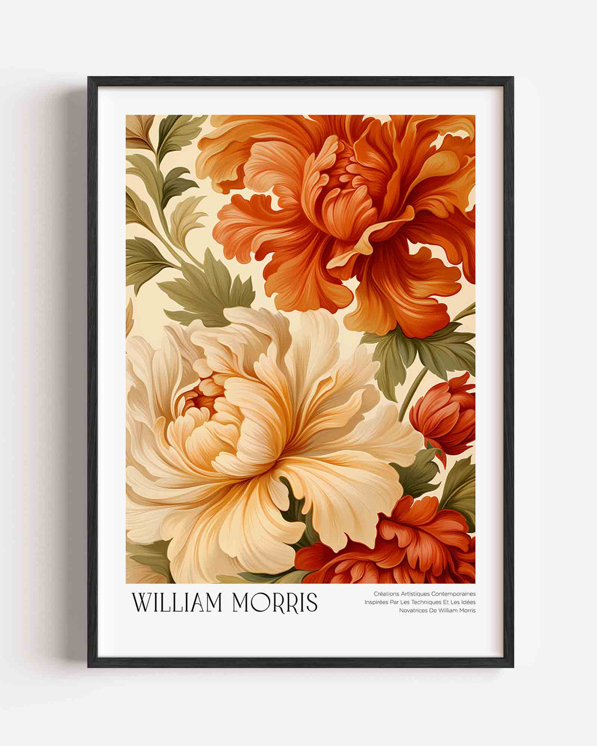 Bloemen en bladeren – William Morris portret poster als wanddecoratie