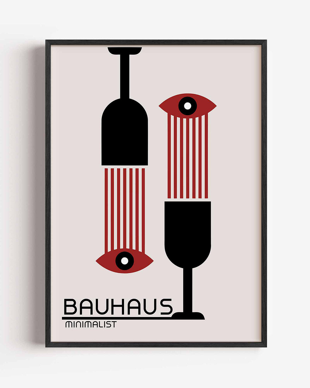 Vorm en lijnen – staande Bauhaus poster als wanddecoratie