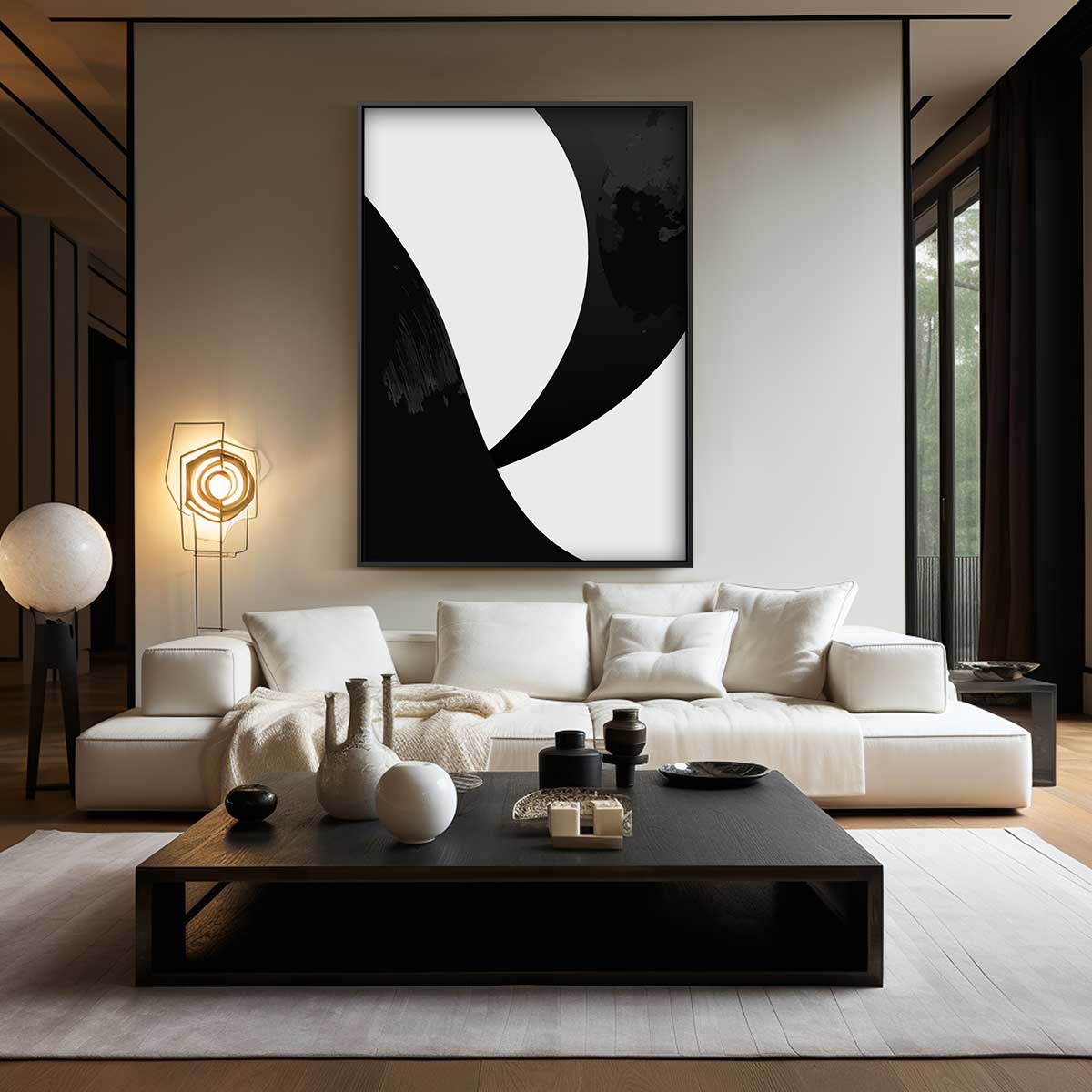 Kracht van Contrast – modern portret kunstwerk van WallArtistic