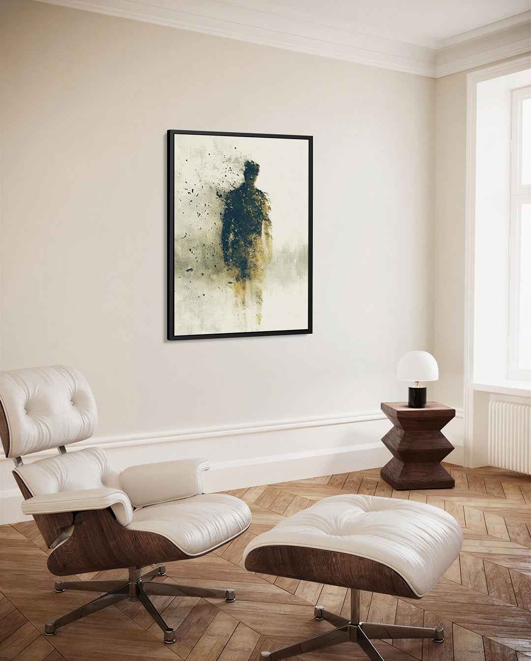Vervagende silhouet – decoratief kunstwerk voor aan de muur