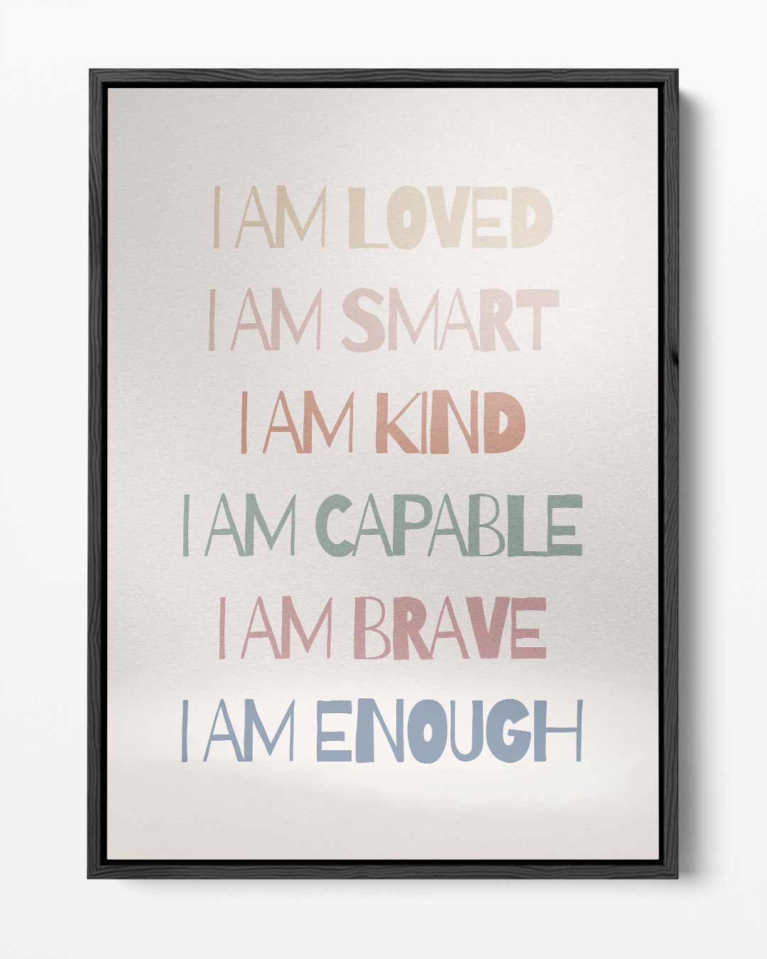 Inspirerende Affirmaties Poster – portret kunstwerk als wanddecoratie