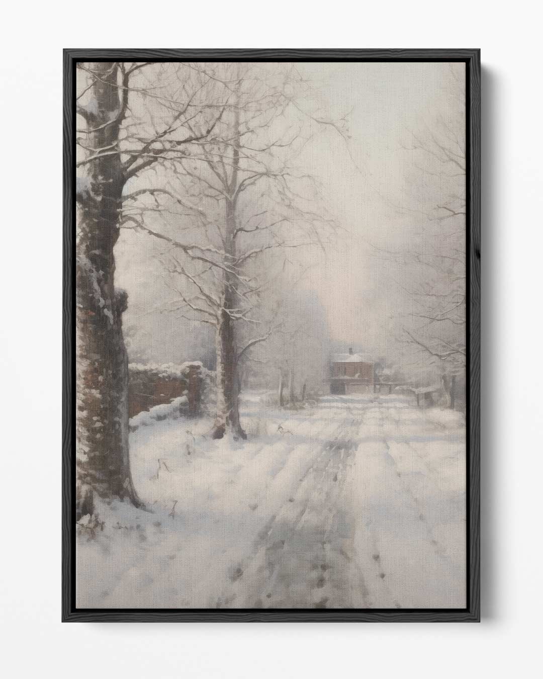 Winterlandschap in Sneeuw – portret kunstwerk als wanddecoratie